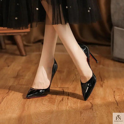 Crystal Studded Red Bottom Heels - Fashionnsio