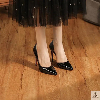 Crystal Studded Red Bottom Heels - Fashionnsio