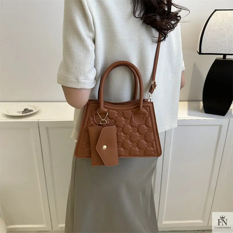 Embossed Flower Handbags/Crossbody Bags - Fashionnsio