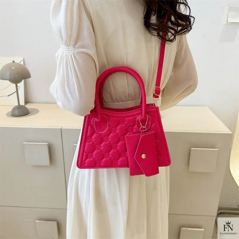 Embossed Flower Handbags/Crossbody Bags - Fashionnsio