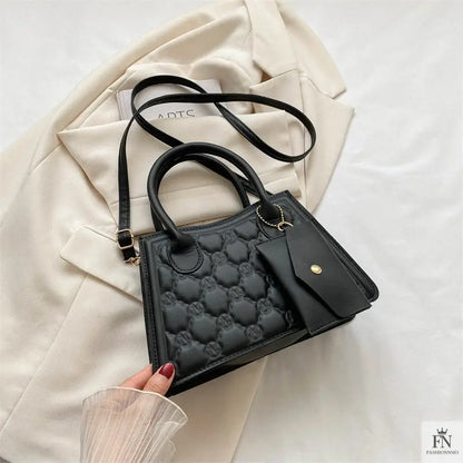 Embossed Flower Handbags/Crossbody Bags - Fashionnsio