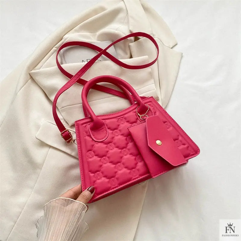 Embossed Flower Handbags/Crossbody Bags - Fashionnsio
