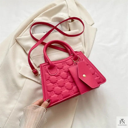 Embossed Flower Handbags/Crossbody Bags - Fashionnsio