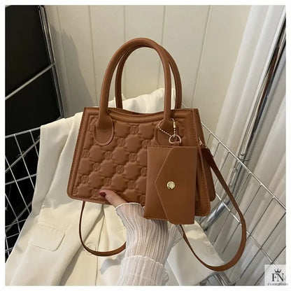 Embossed Flower Handbags/Crossbody Bags - Fashionnsio