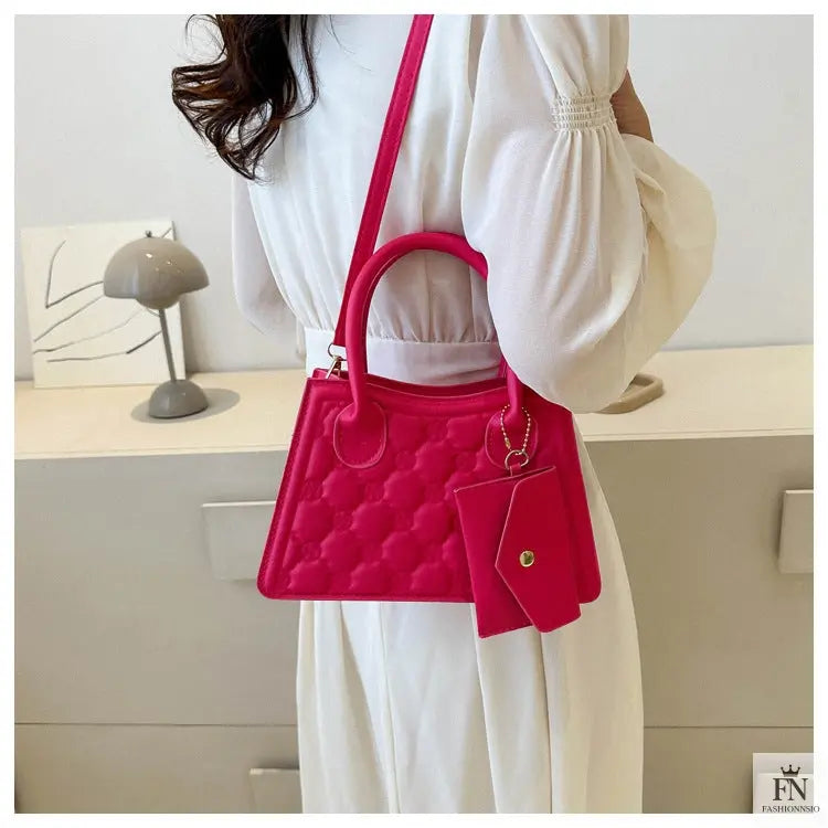 Embossed Flower Handbags/Crossbody Bags - Fashionnsio