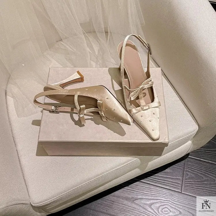 Fairy Bowknot Pointed Heels - Fashionnsio