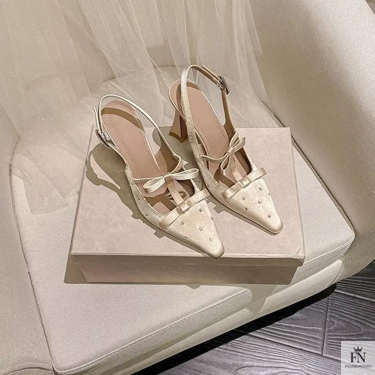 Fairy Bowknot Pointed Heels - Fashionnsio