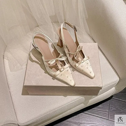 Fairy Bowknot Pointed Heels - Fashionnsio