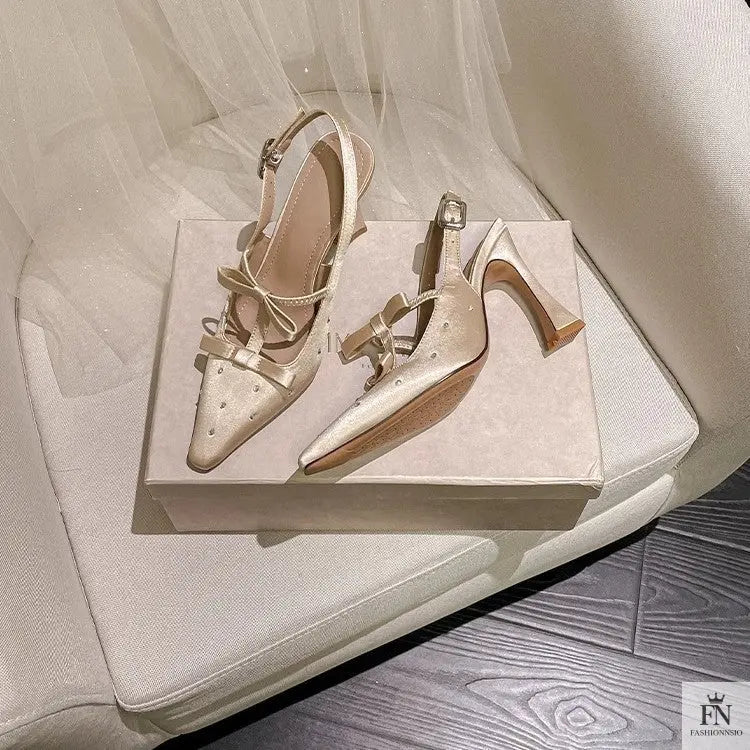 Fairy Bowknot Pointed Heels - Fashionnsio