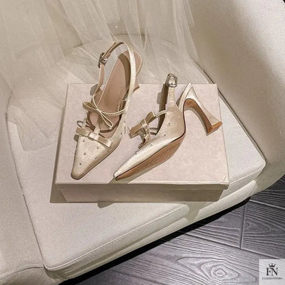 Fairy Bowknot Pointed Heels - Fashionnsio