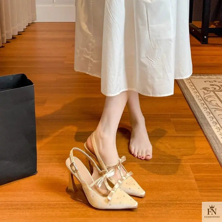 Fairy Bowknot Pointed Heels - Fashionnsio