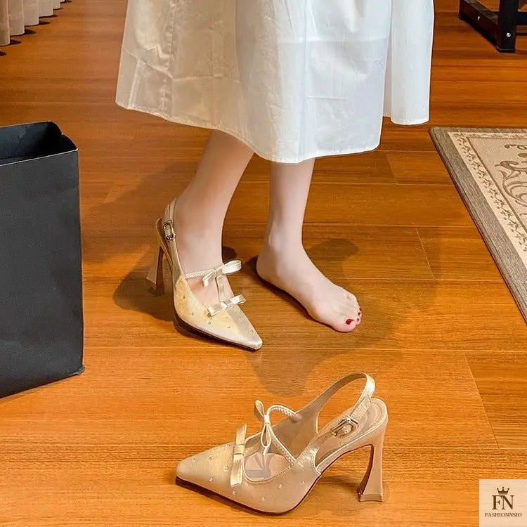 Fairy Bowknot Pointed Heels - Fashionnsio