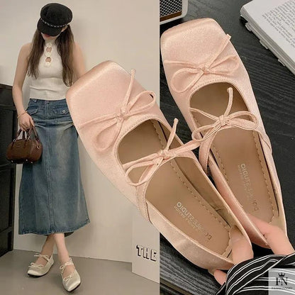 Princess Bow Ballet Flats - Fashionnsio