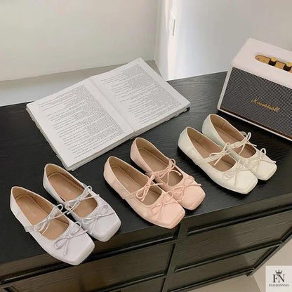 Princess Bow Ballet Flats - Fashionnsio