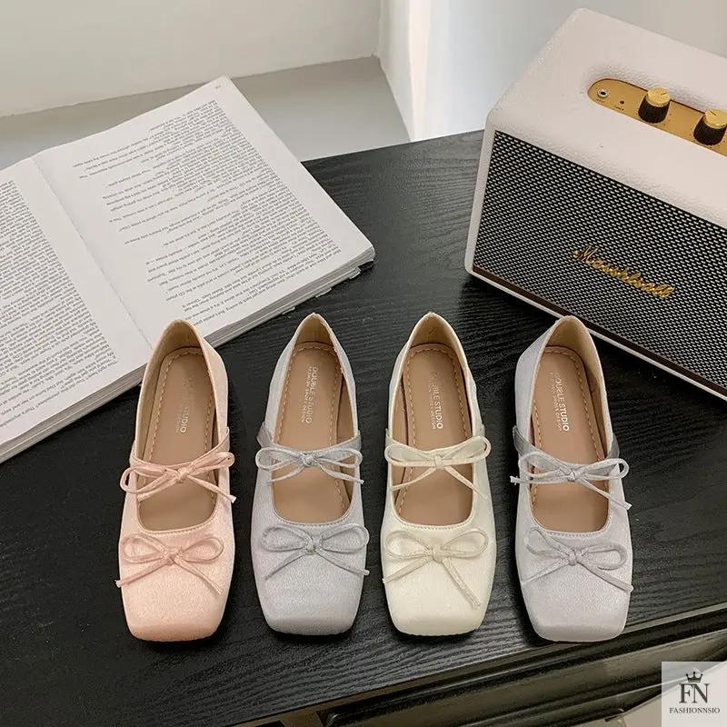 Princess Bow Ballet Flats - Fashionnsio