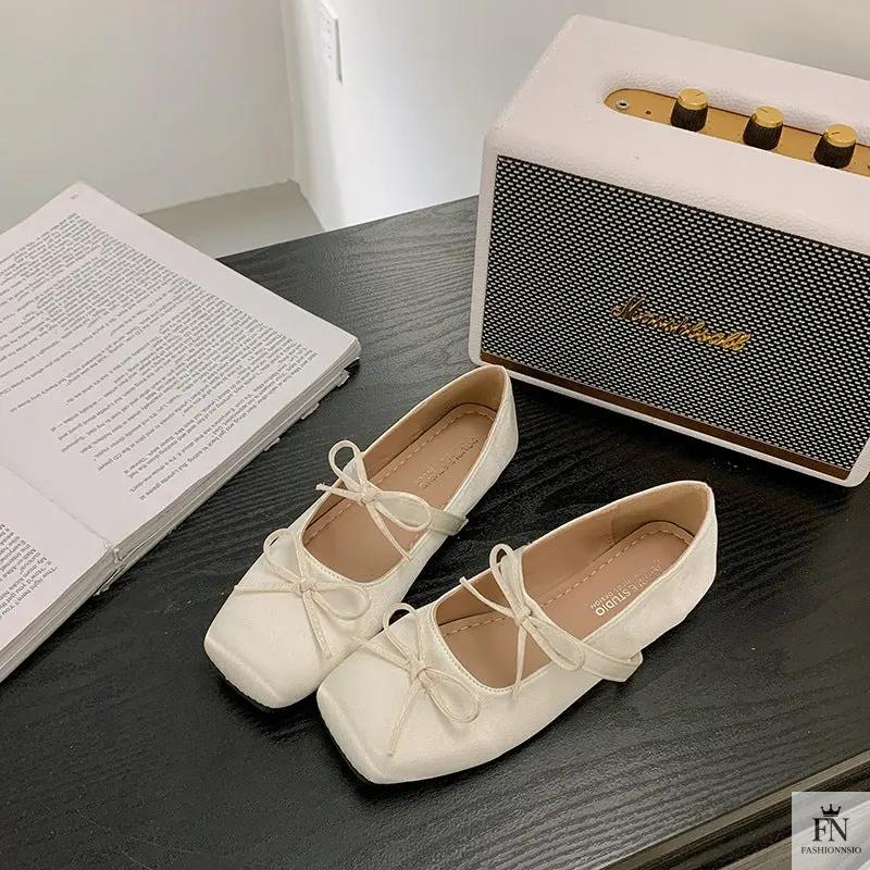 Princess Bow Ballet Flats - Fashionnsio