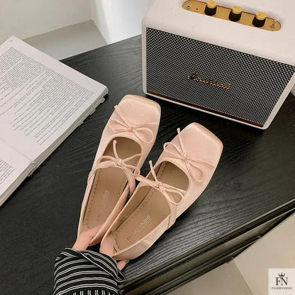 Princess Bow Ballet Flats - Fashionnsio