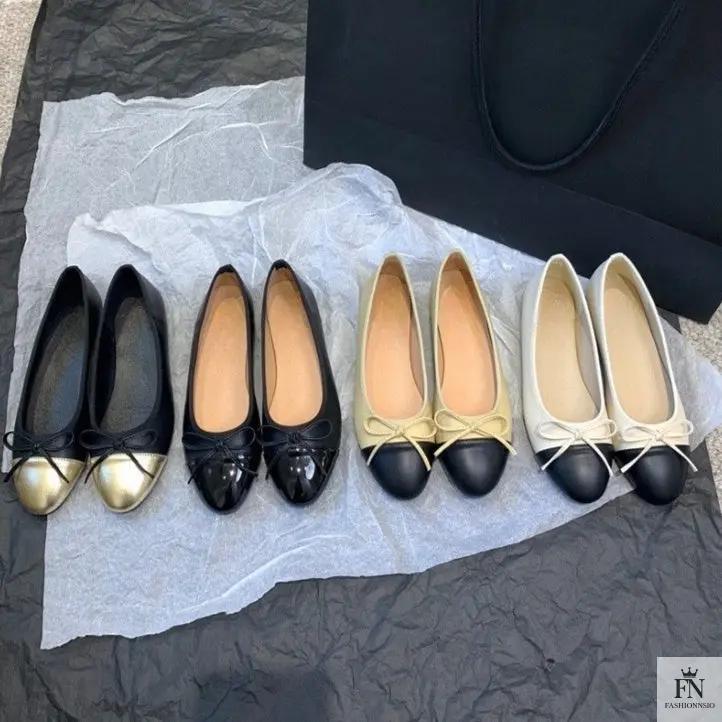 Round Toe Bowknot Flats - Fashionnsio