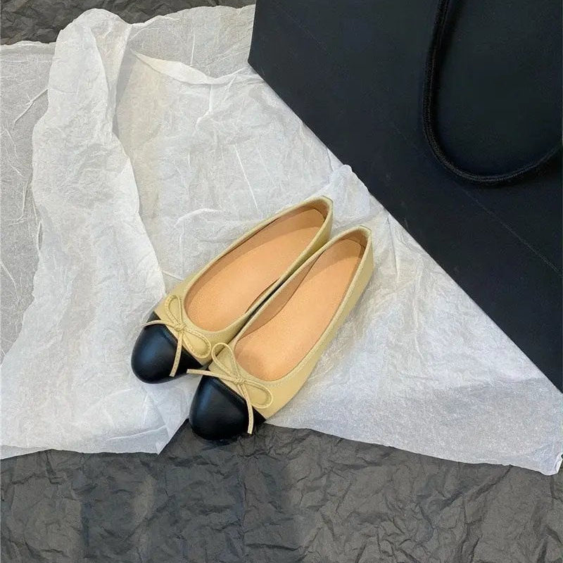Round Toe Bowknot Flats - Fashionnsio