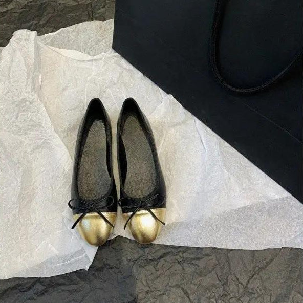 Round Toe Bowknot Flats - Fashionnsio