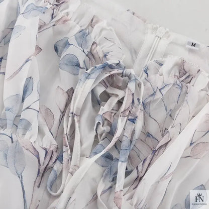 Floral Mini Ruffle Dress