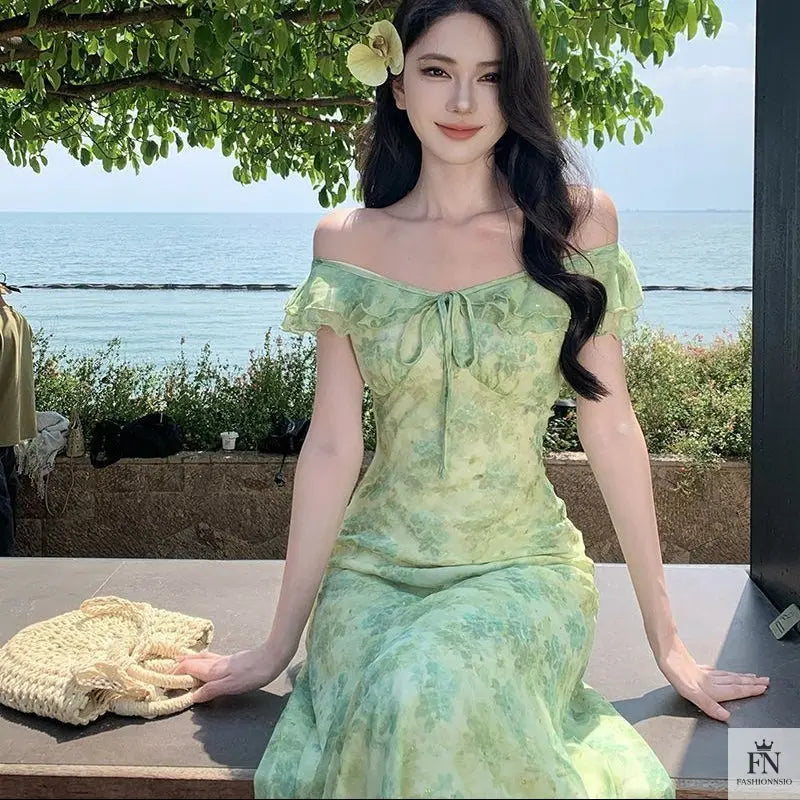 Floral Print Maxi Dress - Fashionnsio