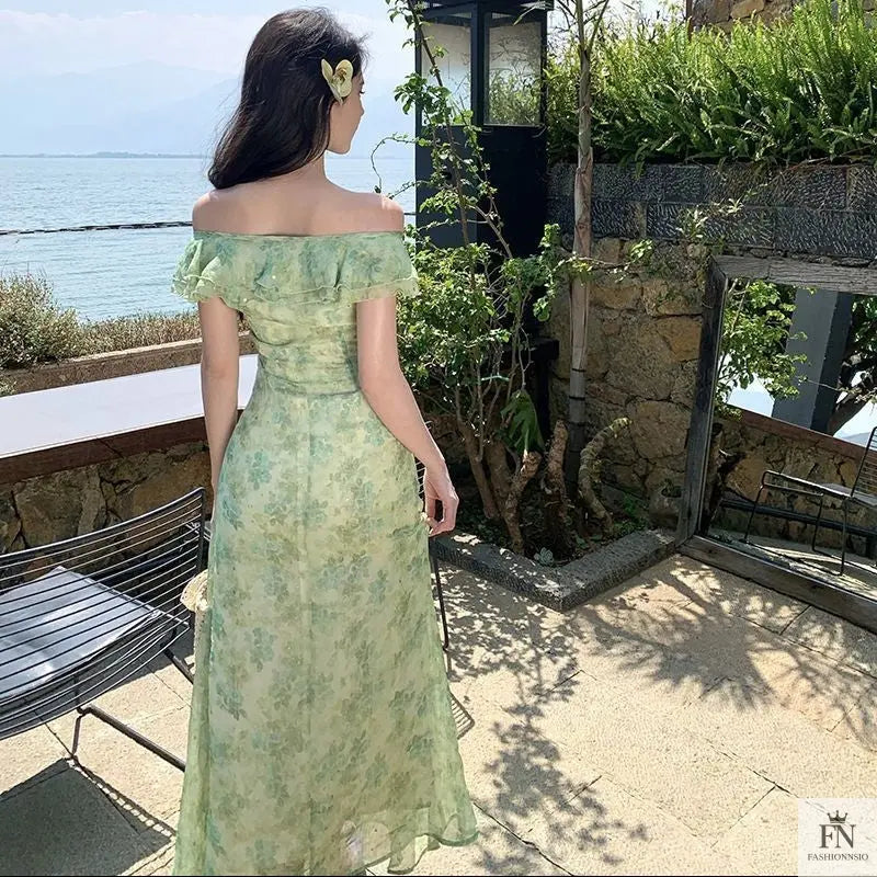 Floral Print Maxi Dress - Fashionnsio