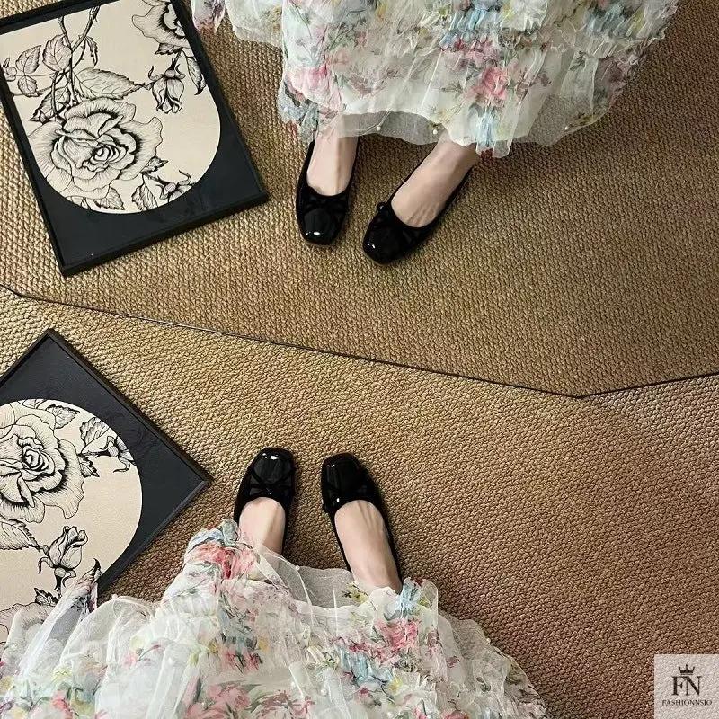 French Bowknot Ballet Flats - Fashionnsio