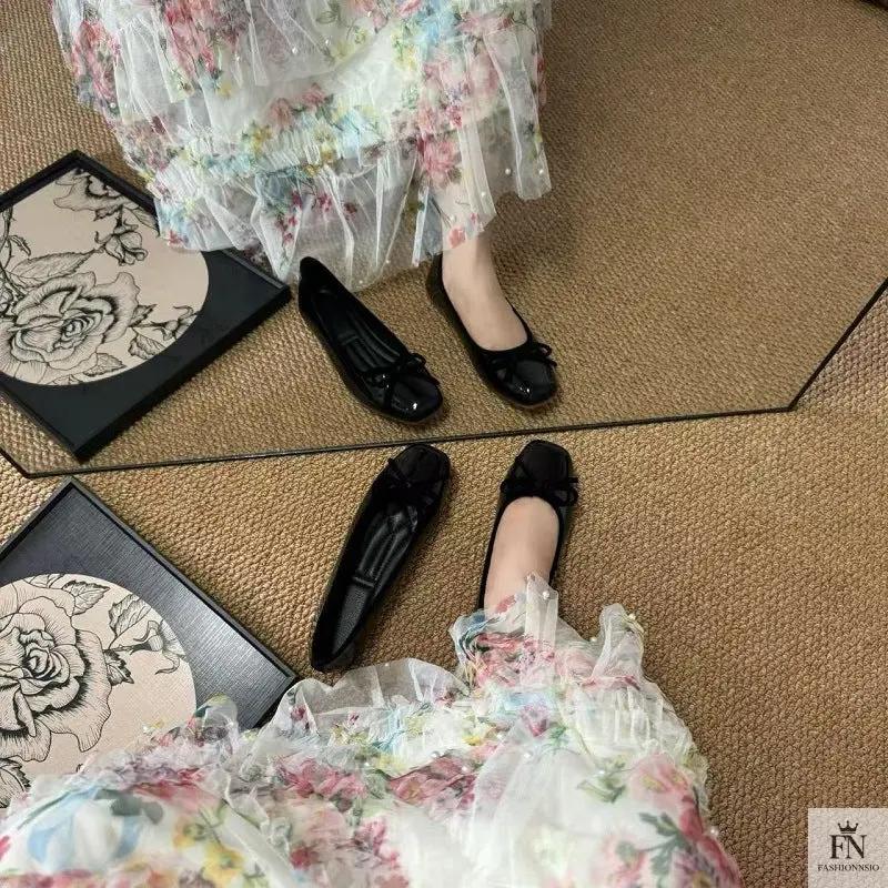French Bowknot Ballet Flats - Fashionnsio