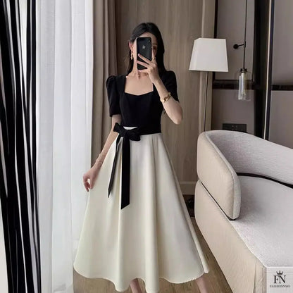 French Hepburn Bow Dress