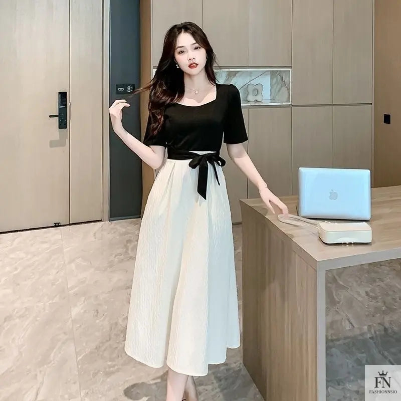 French Hepburn Bow Dress