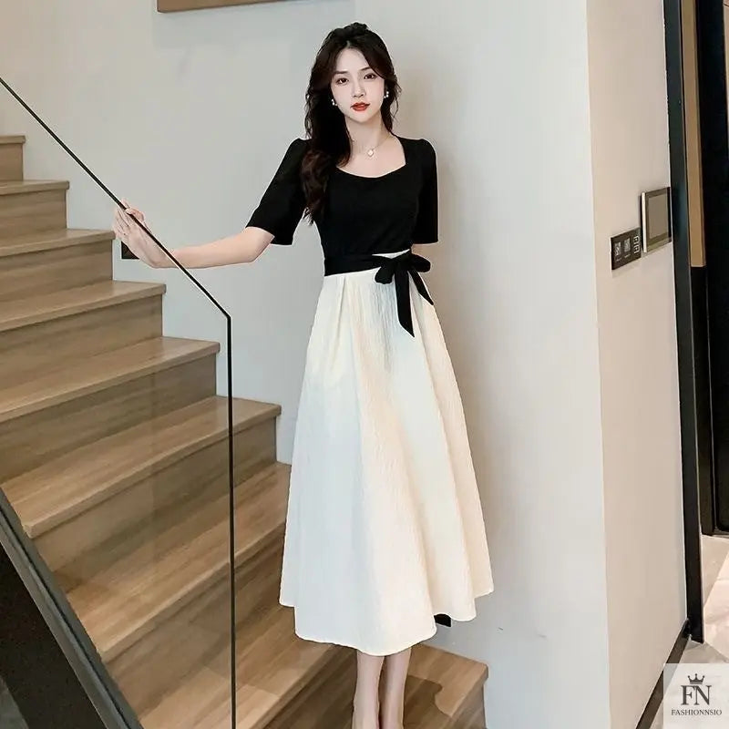 French Hepburn Bow Dress