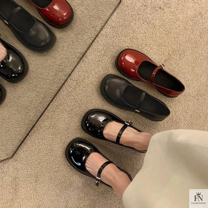 French Mary Jane Flats - Fashionnsio