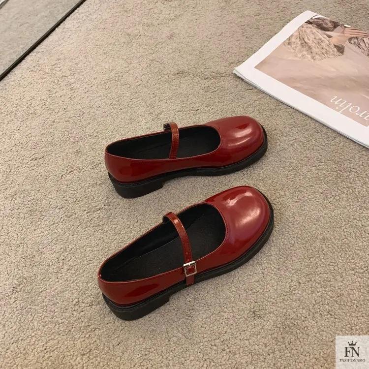 French Mary Jane Flats - Fashionnsio