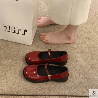 French Mary Jane Flats - Fashionnsio