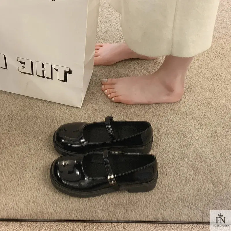 French Mary Jane Flats - Fashionnsio