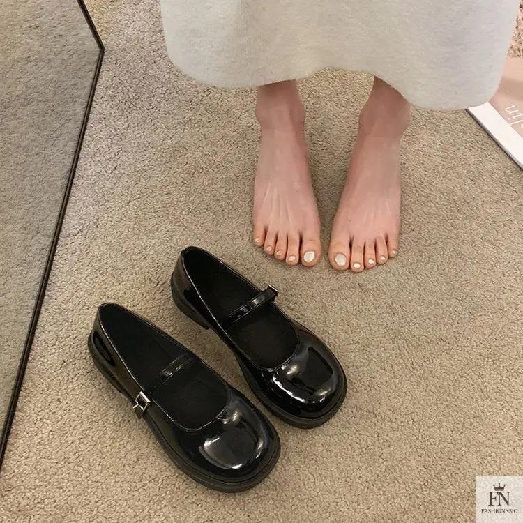 French Mary Jane Flats - Fashionnsio