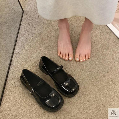 French Mary Jane Flats - Fashionnsio