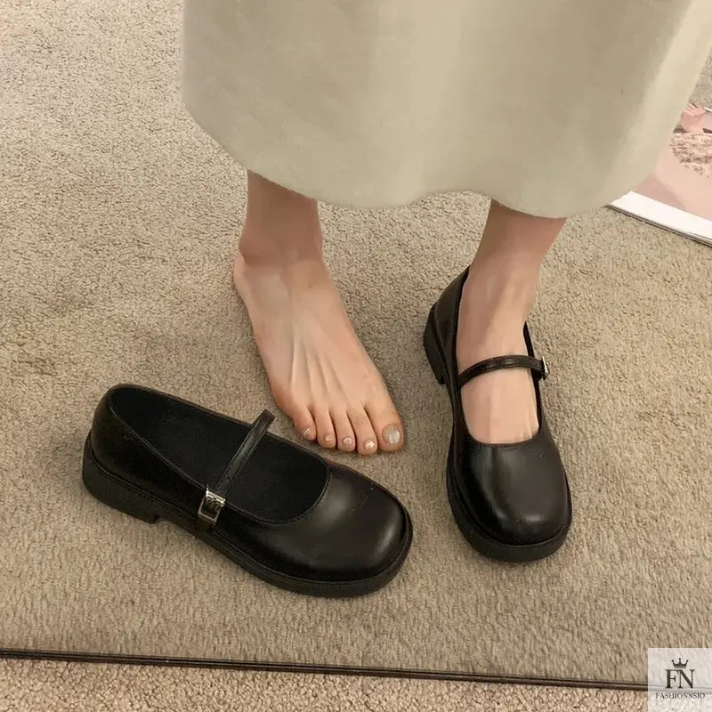French Mary Jane Flats - Fashionnsio