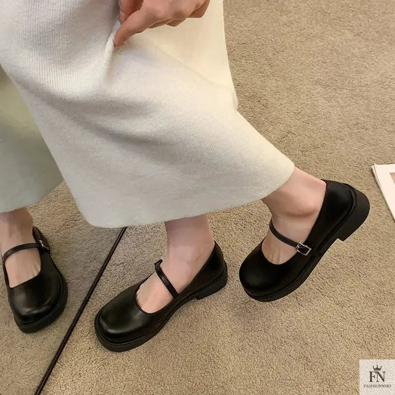 French Mary Jane Flats - Fashionnsio
