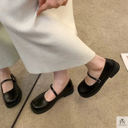 French Mary Jane Flats - Fashionnsio