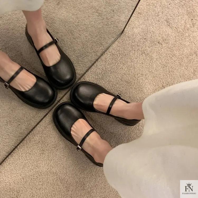 French Mary Jane Flats - Fashionnsio