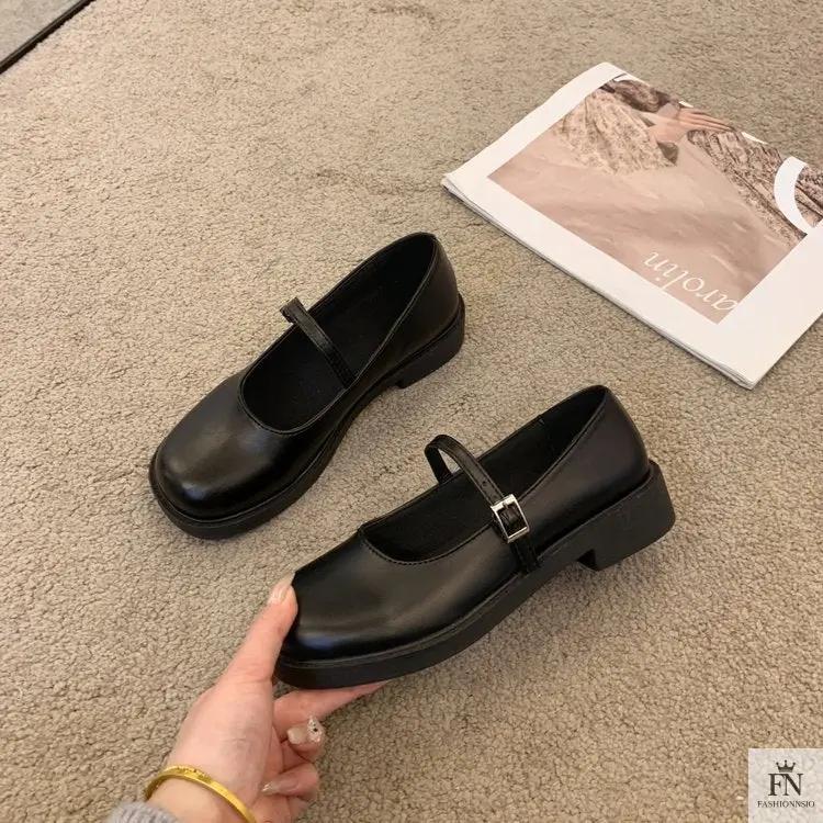 French Mary Jane Flats - Fashionnsio