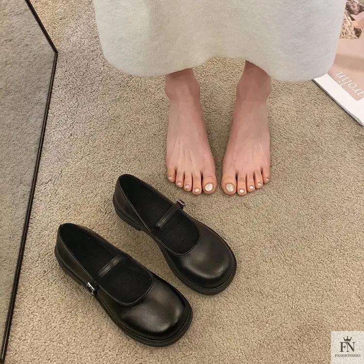 French Mary Jane Flats - Fashionnsio