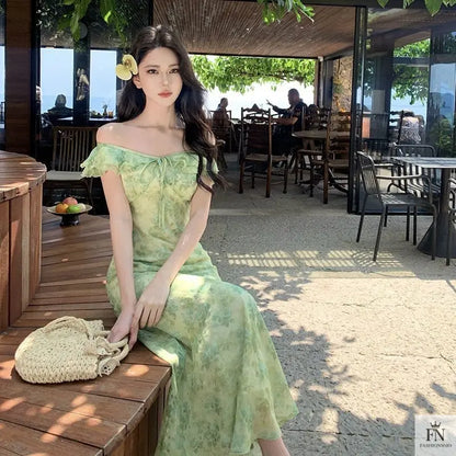 Floral Print Maxi Dress - Fashionnsio