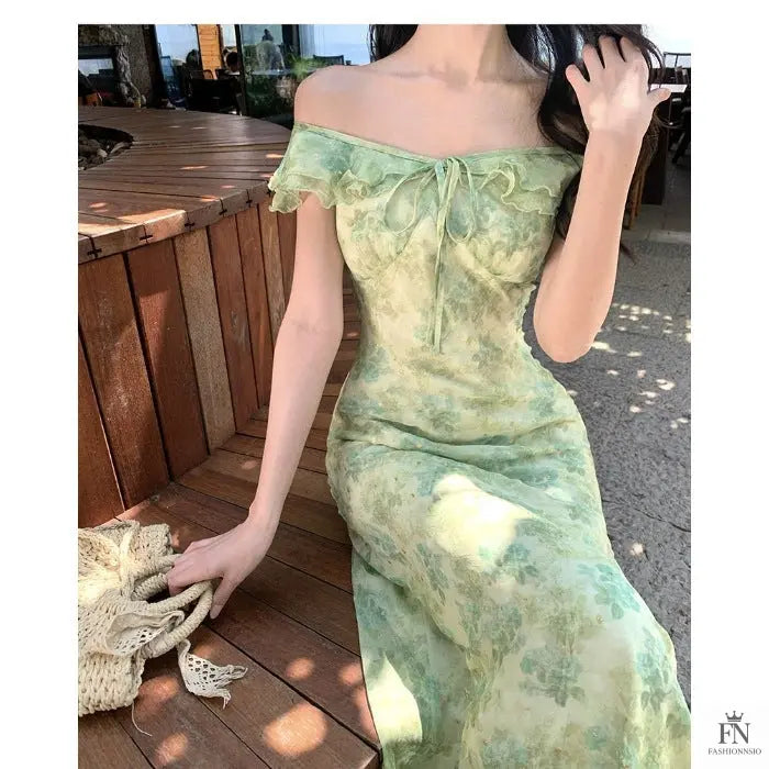 Floral Print Maxi Dress - Fashionnsio