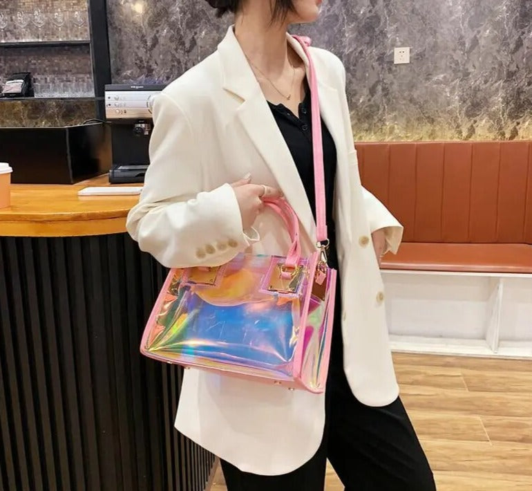 Holographic Transparent Tote Bags