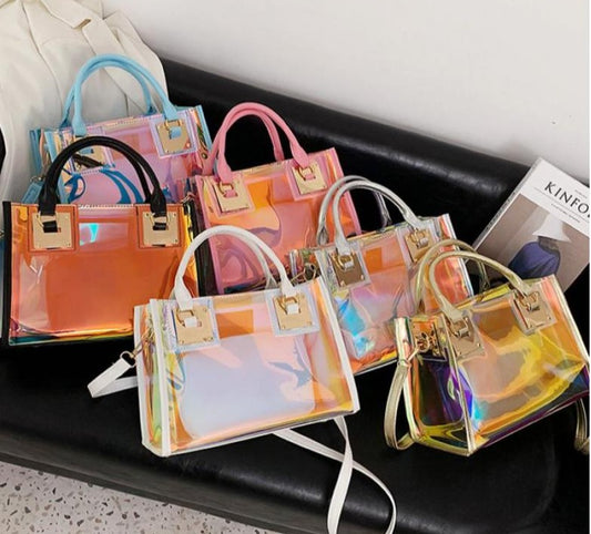 Holographic Transparent Tote Bags