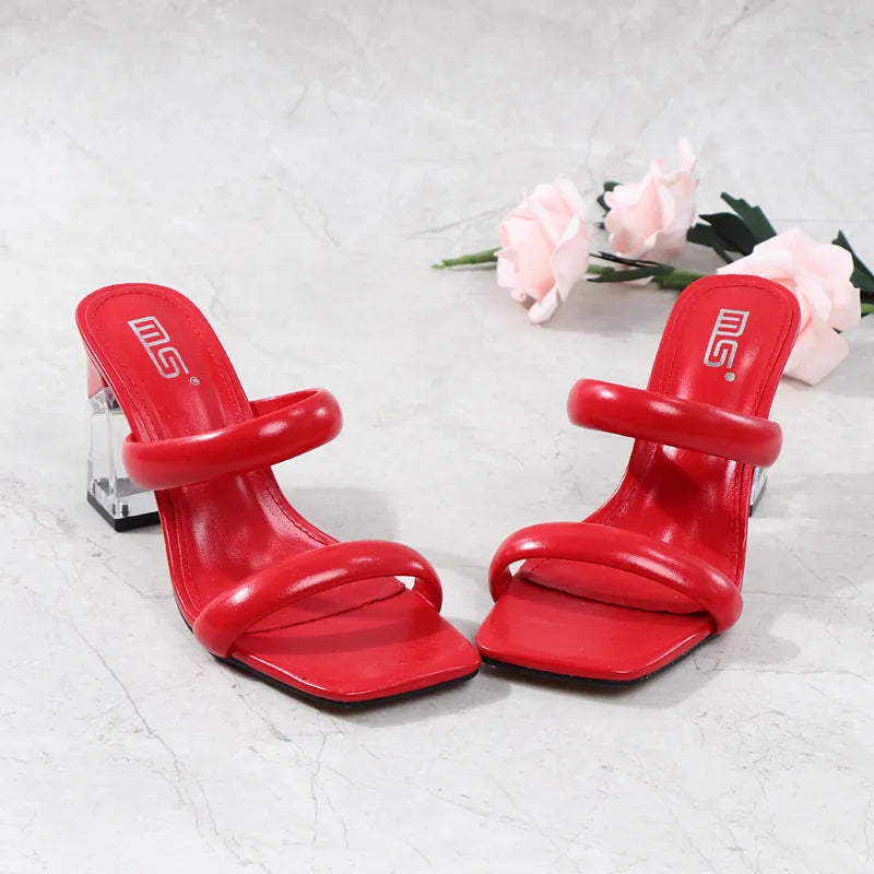 Pantofle Jelly Glass Heels