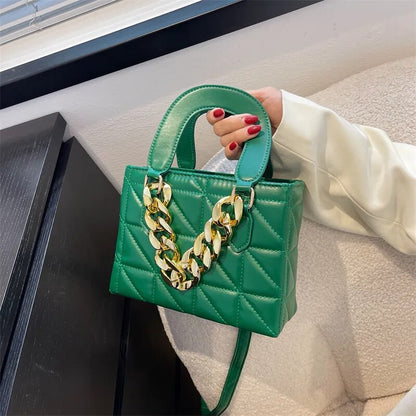 Rhombus Chain Tote Handbags